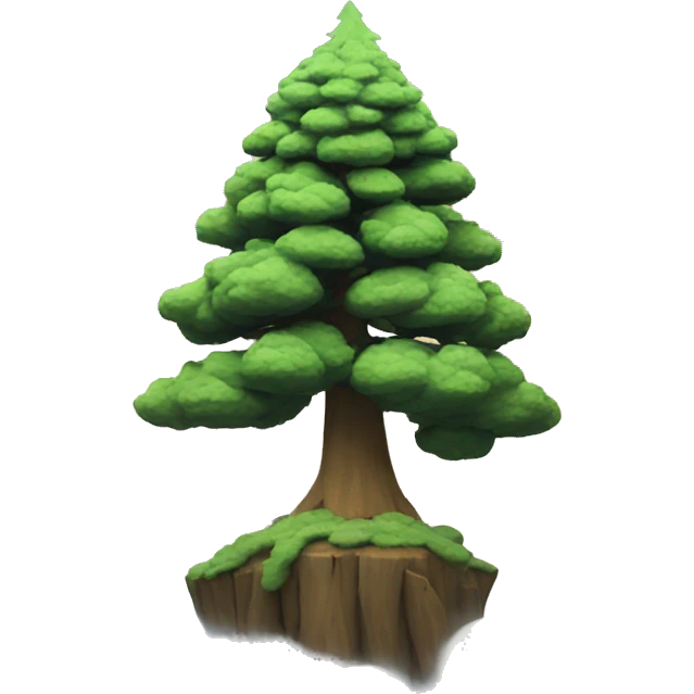 Pine Tree in clouds emoji