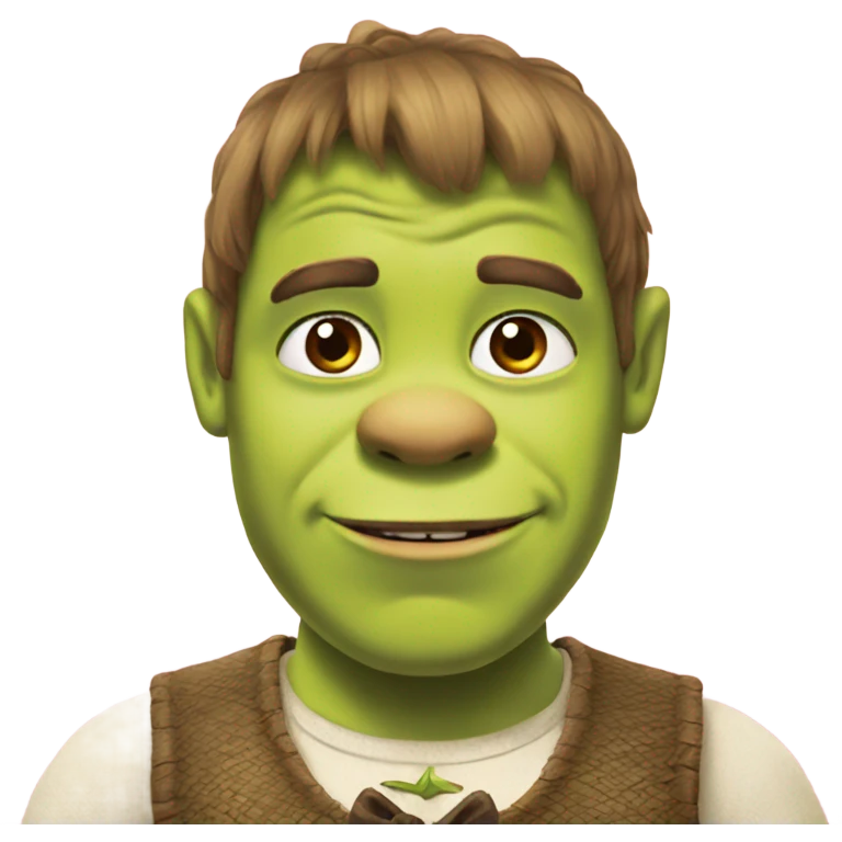 Shrek with pink bow  emoji