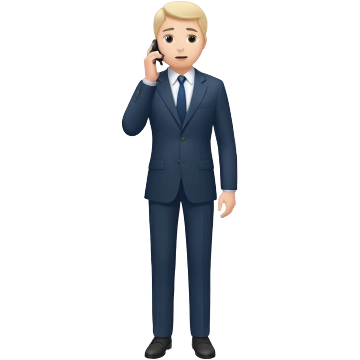 businessman talking on the phone, full body emoji
