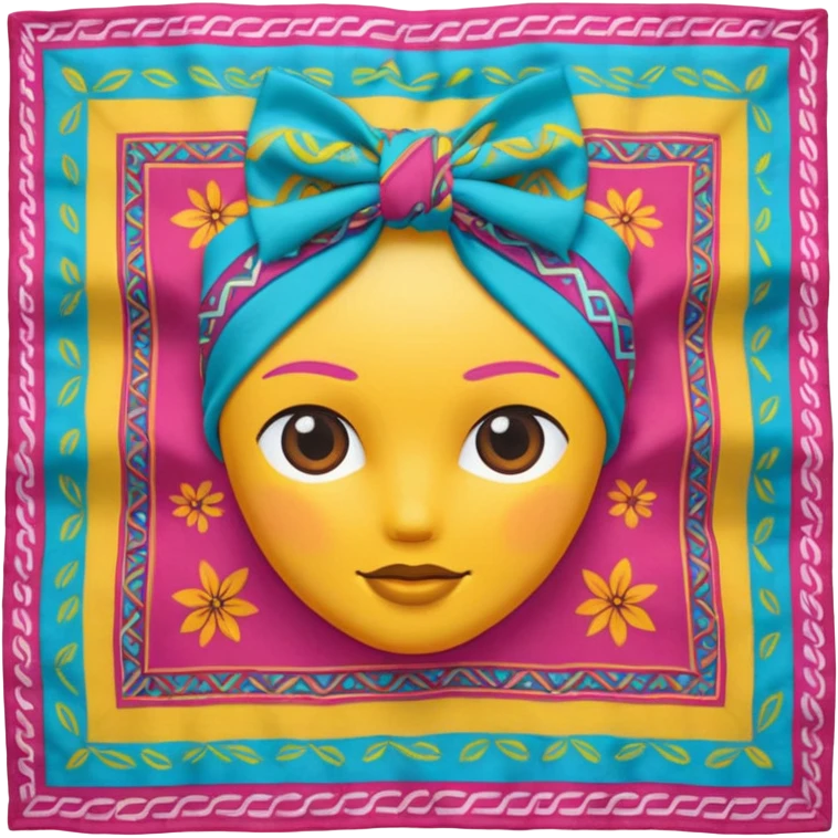 patterned bandana headscarf  emoji