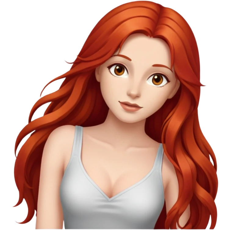   In love very Magic God Fee femme avec des cheveux très long roux, yeux marrons belle comme une déesse avec un beau corps emoji