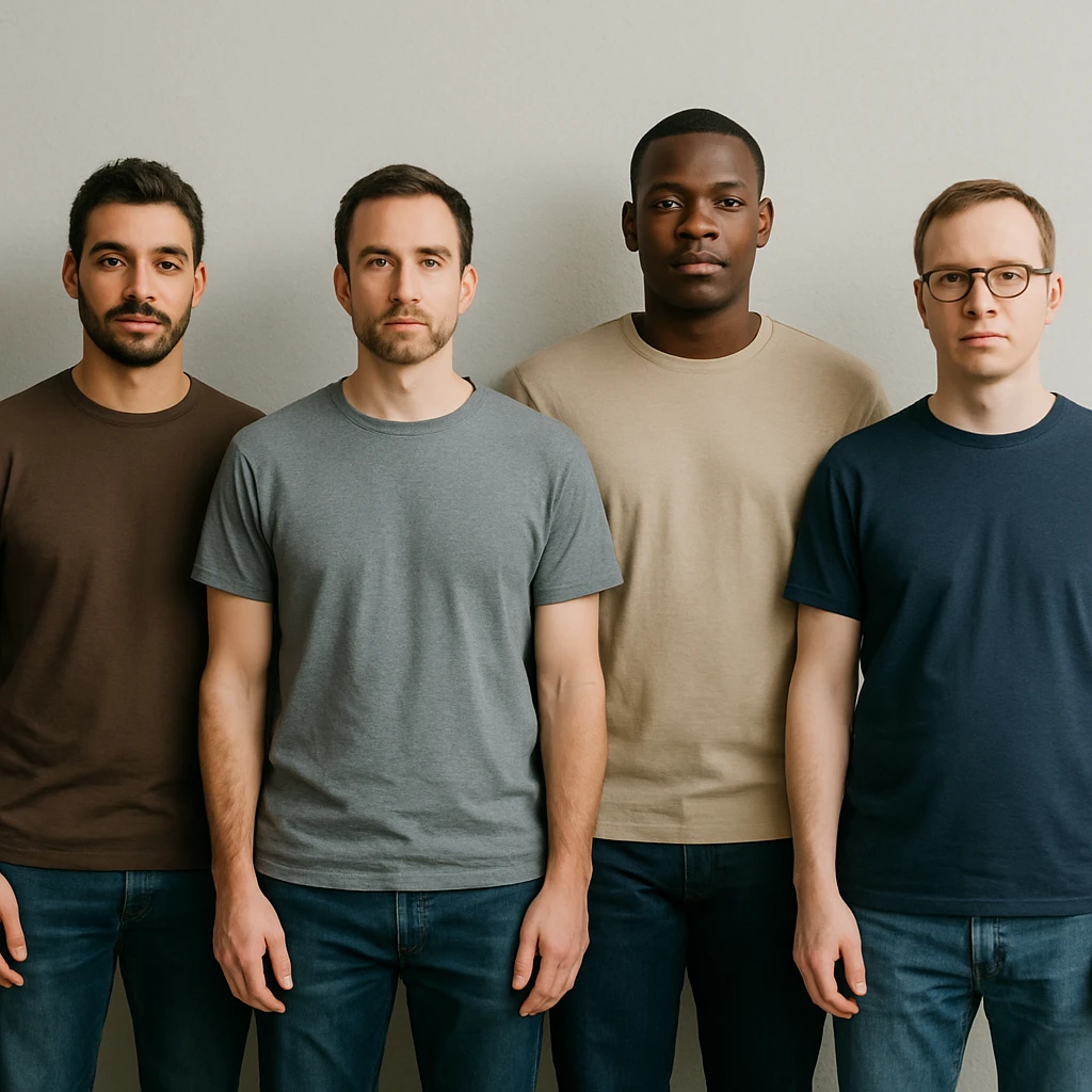 regular men, neutral expression, casual clothing, simple background emoji