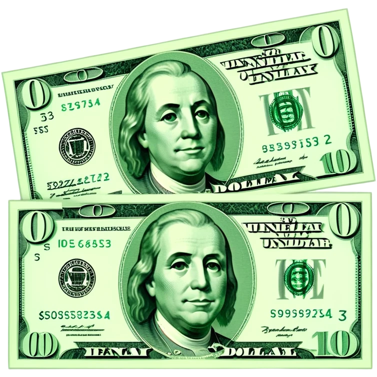 three dollar bills emoji