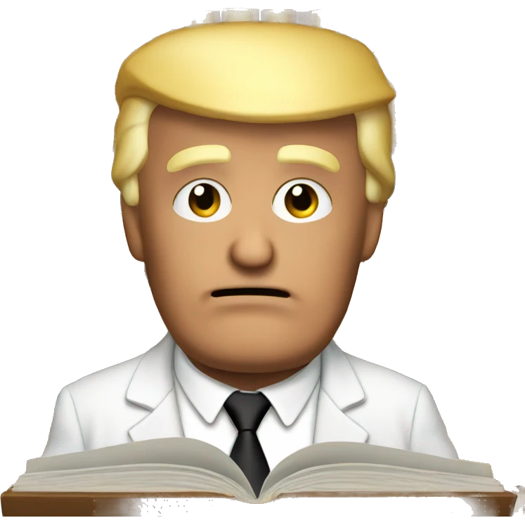 Donald trump read book emoji
