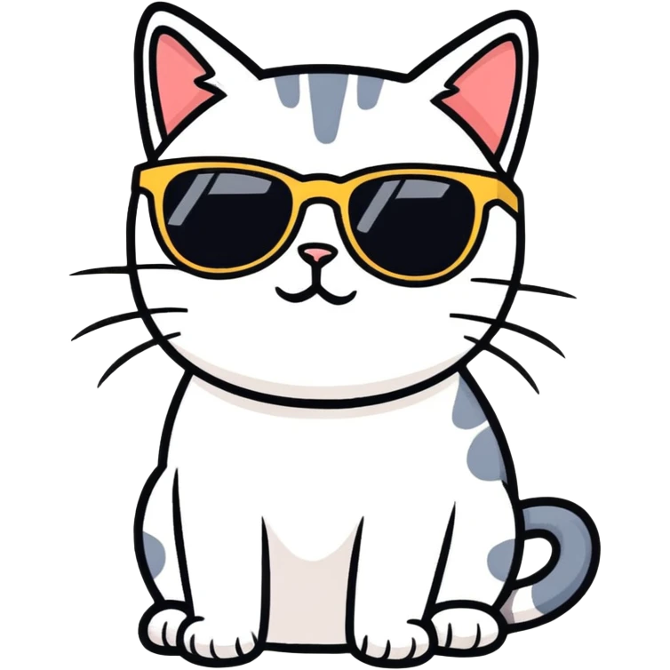 Cat with sunglasses emoji