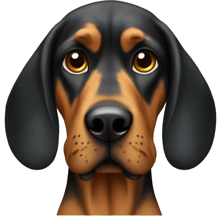 Black and tan bloodhound emoji