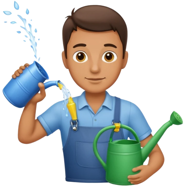 man with watering pot emoji