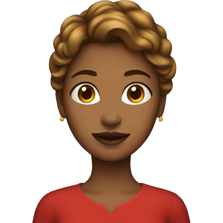 women in red dress emoji