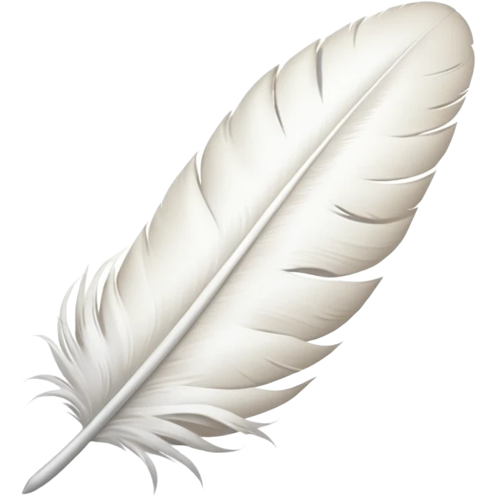 white bird feather emoji
