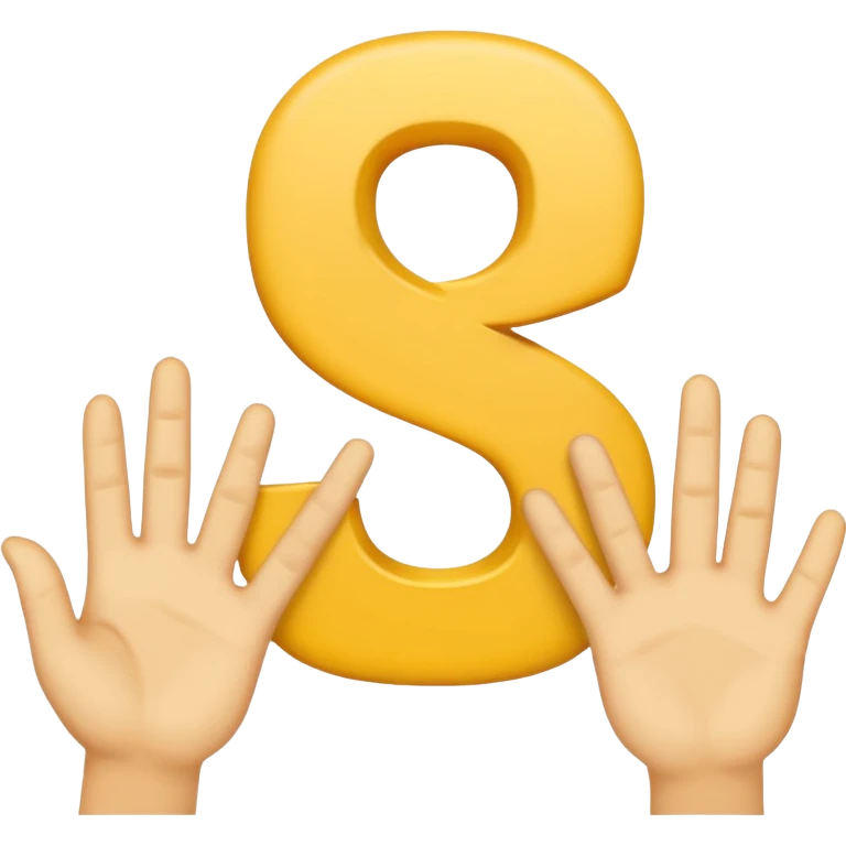 Make the letter S with emoji hands

 emoji