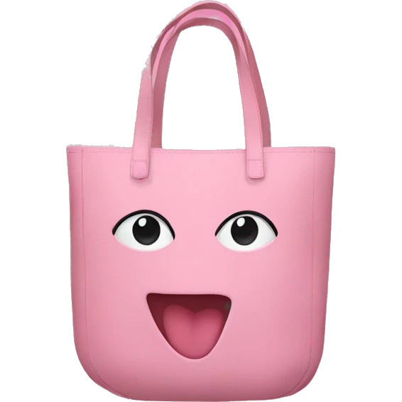 pink tote bag emoji