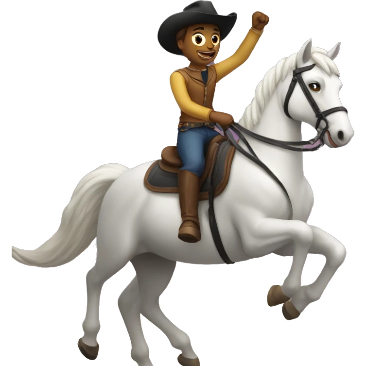 Bingcgiling meme riding a Horse emoji