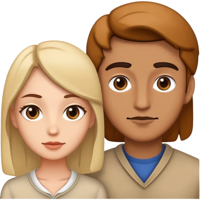Girlfriend and boyfriend, their appearance: randomize. Their eyes: randomize emoji