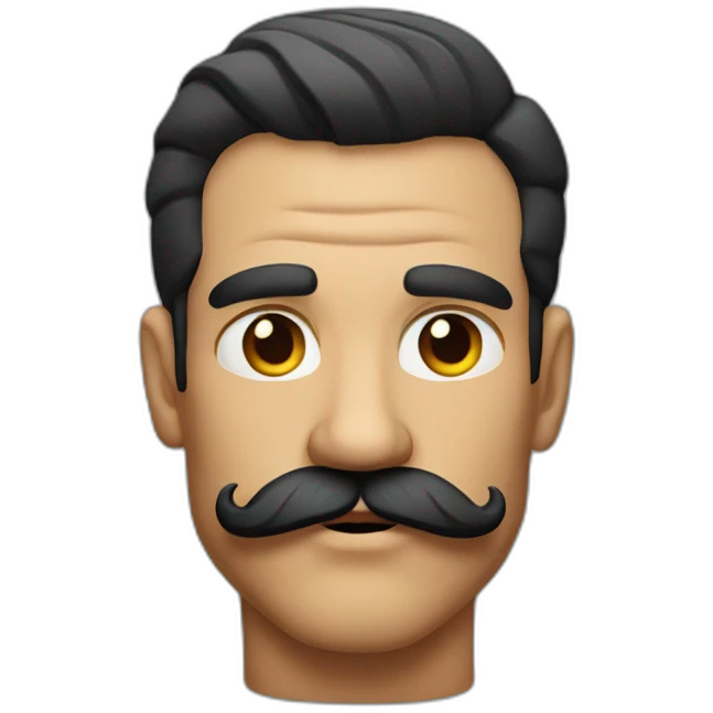 Muscle mustache expressive Cuban man emoji