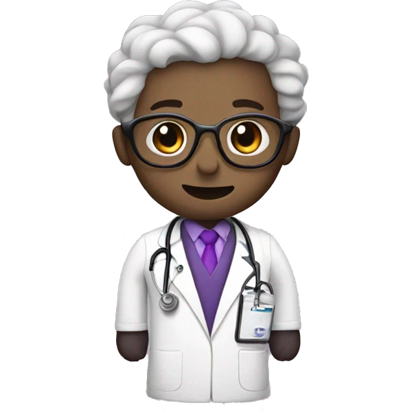 Purple boba dressed as a doctor  emoji