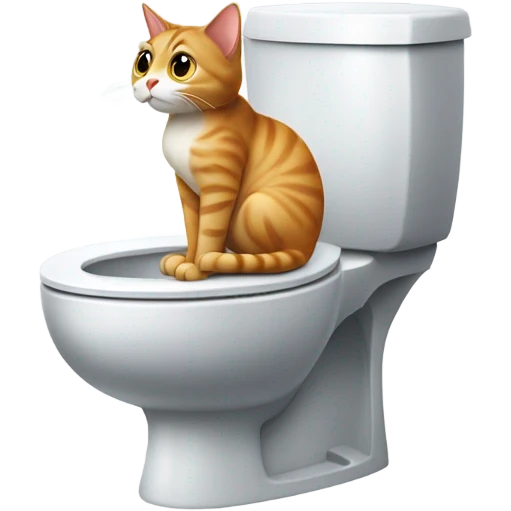 Cat on a toilet emoji