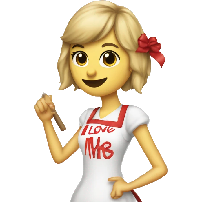Taylor Swift holding a sign that says “ I love Mike Webb” emoji