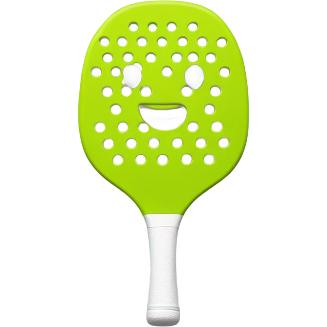 pickleball paddle with ball emoji