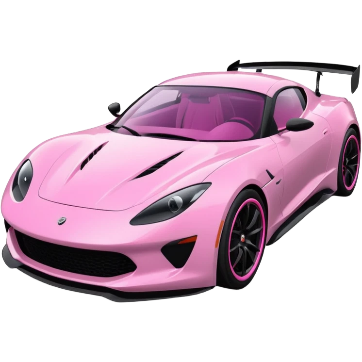 Pink sport car emoji