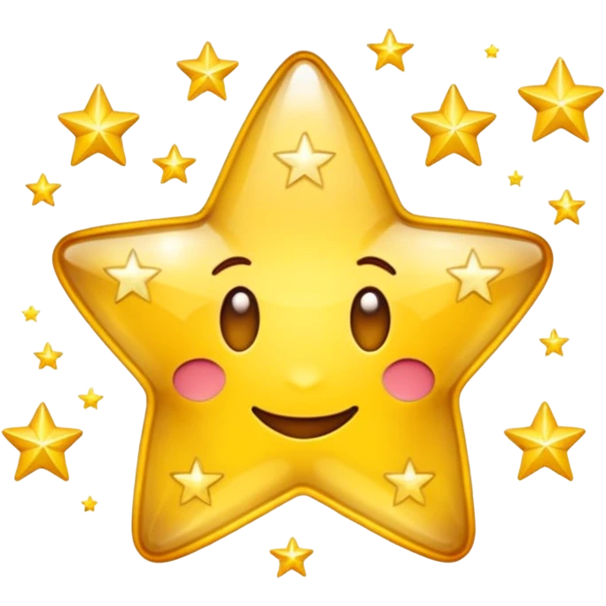Emoji de coração da cor amarelo + laboratory + estrelas emoji
