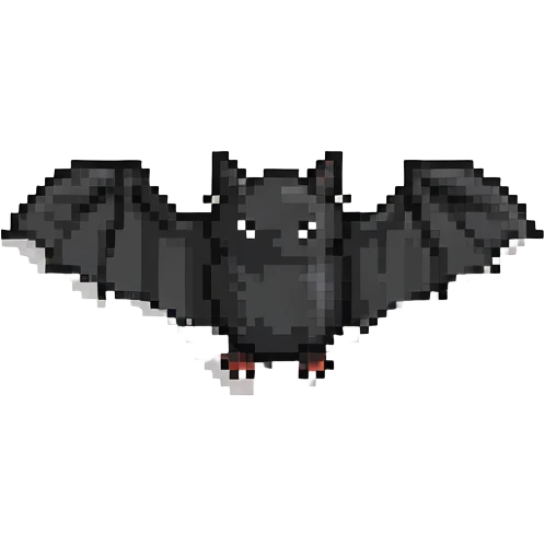 small solid black bat silhouette, no face emoji