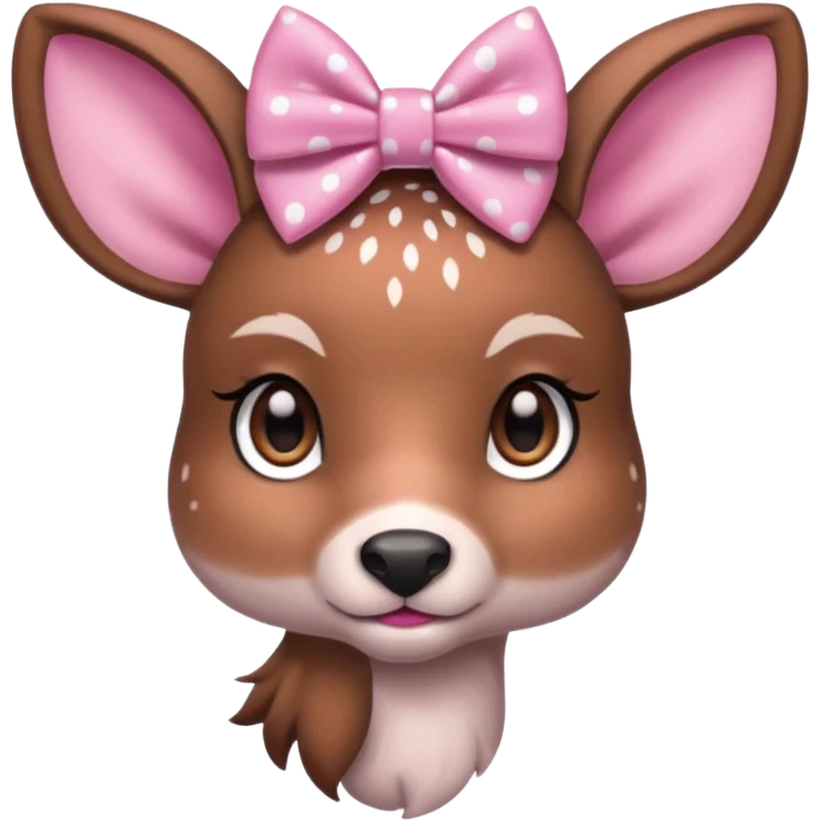 Doe with a pink bow emoji