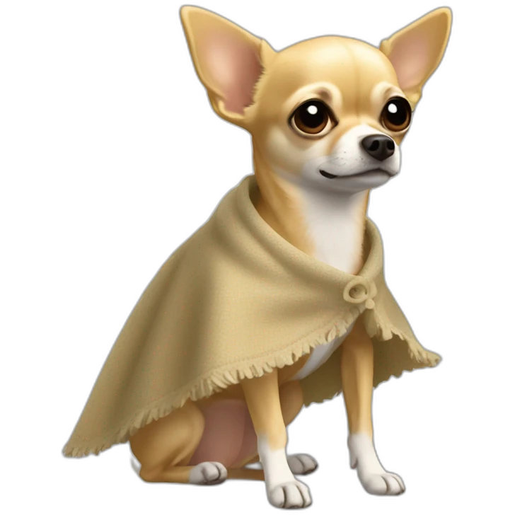 Small blonde chihuahua poncho emoji