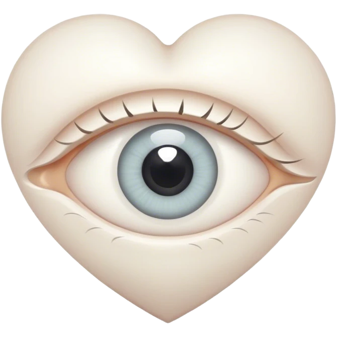 Eye inside white heart emoji