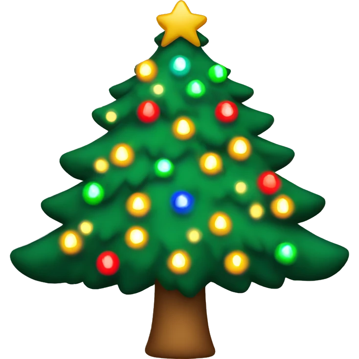 christmas tree with lights  emoji