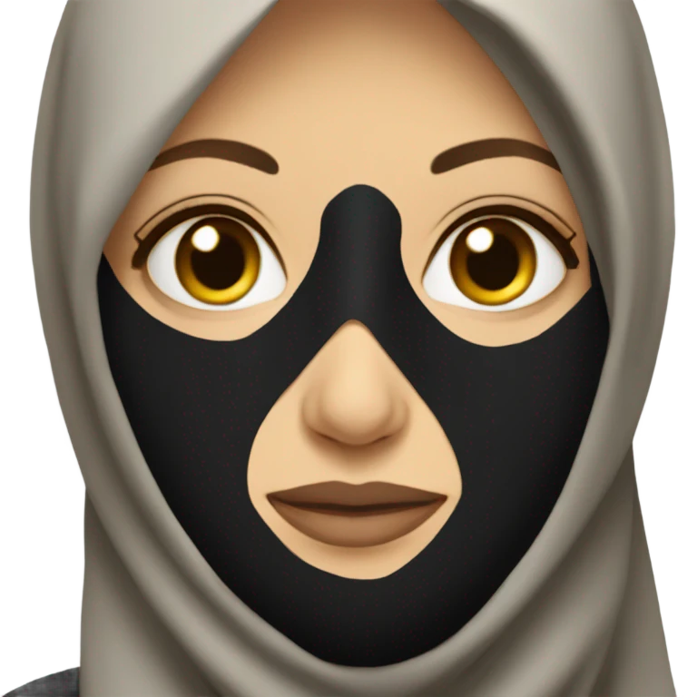 Woman wearing a niqab with only her eyes showing emoji
