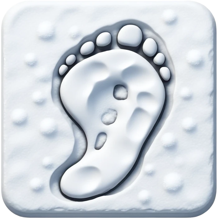 footprint in snow emoji