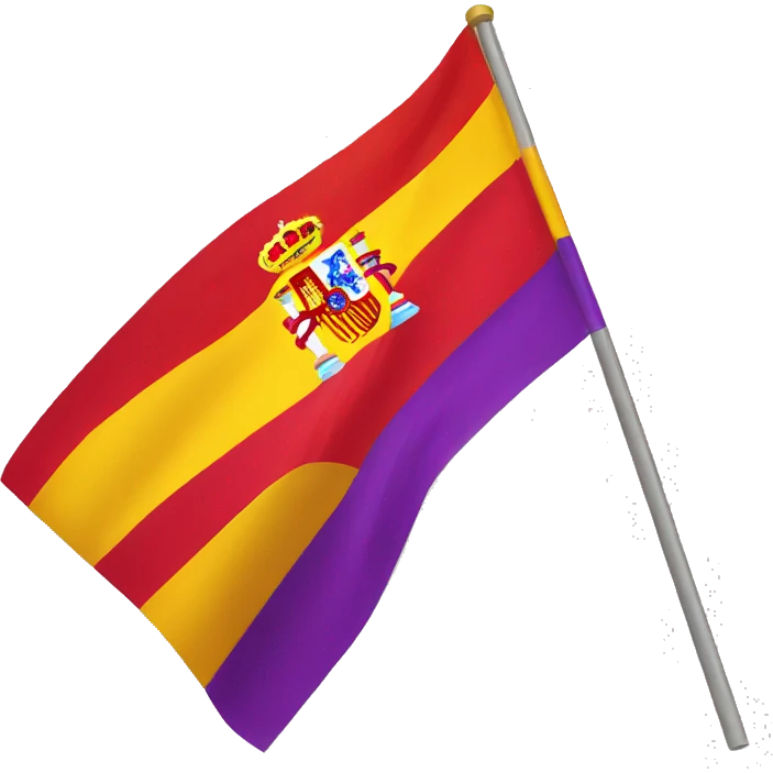 Republic flag of spain red yellow and purple emoji