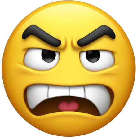 Angry happy face emoji
