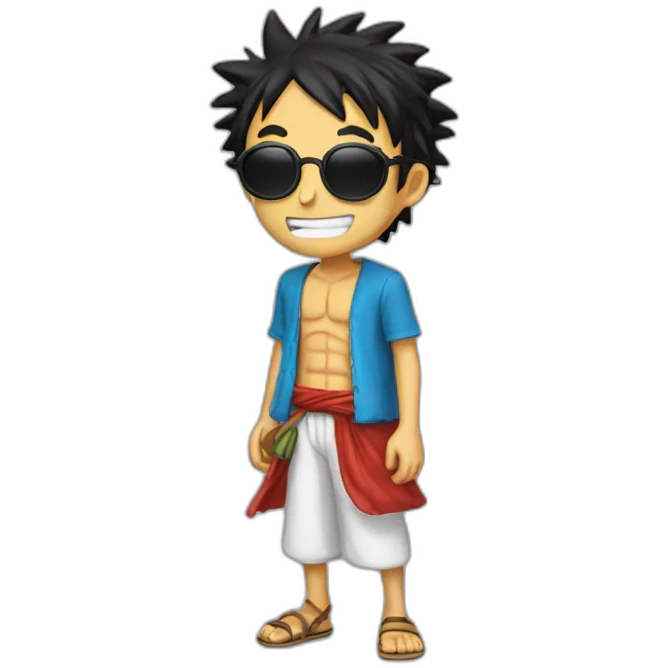 Luffy muslim sunglasses emoji