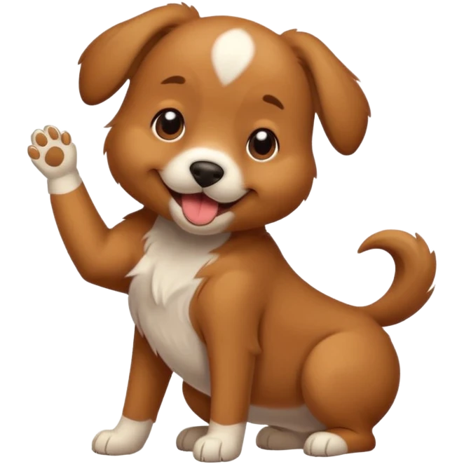 Dog give first bump emoji