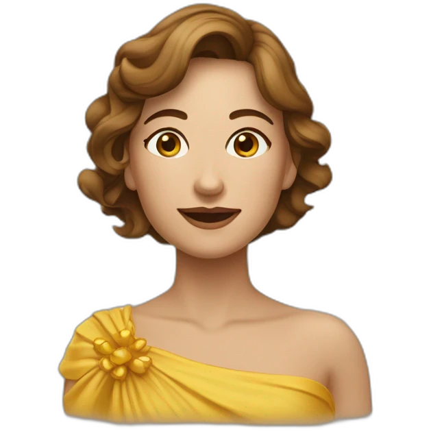 девушка с длинными коричневыми волосами и глазам болотного цвета emoji