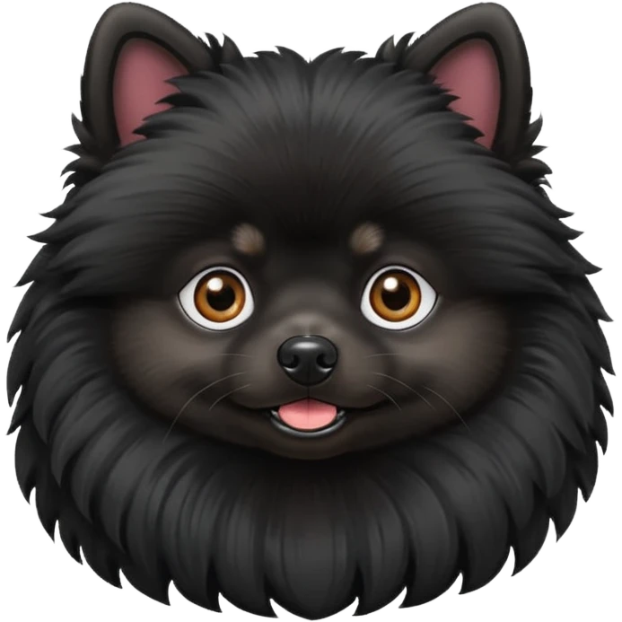 Black Pomeranian Spitz emoji
