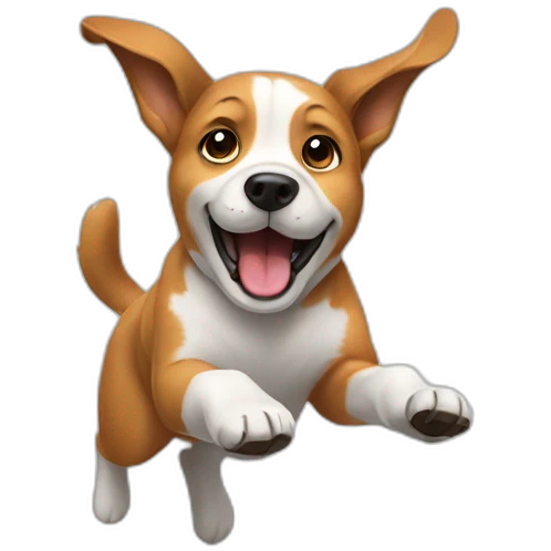 dog jumping emoji
