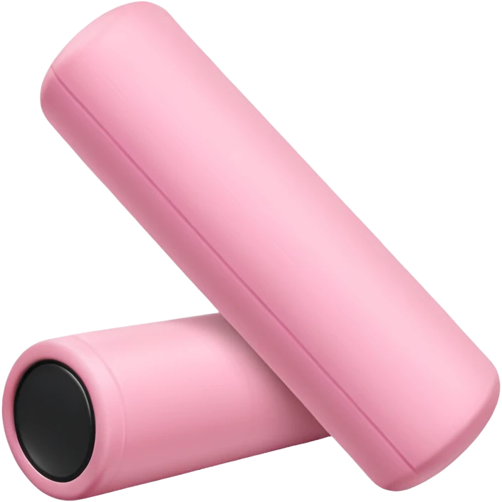 Pastel pink foam roller with soft matte finish, clean background emoji