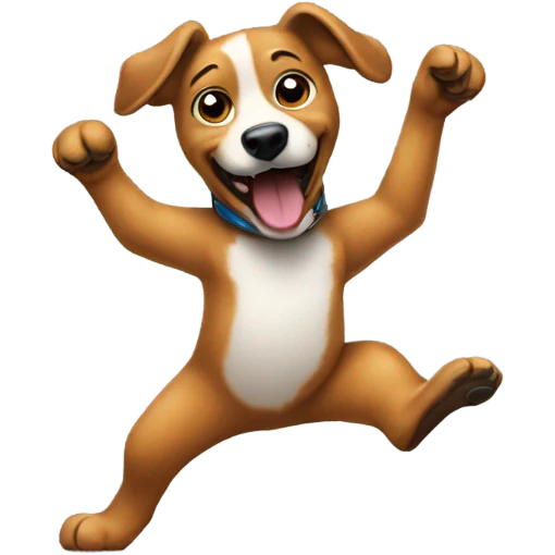 Dog dancing emoji