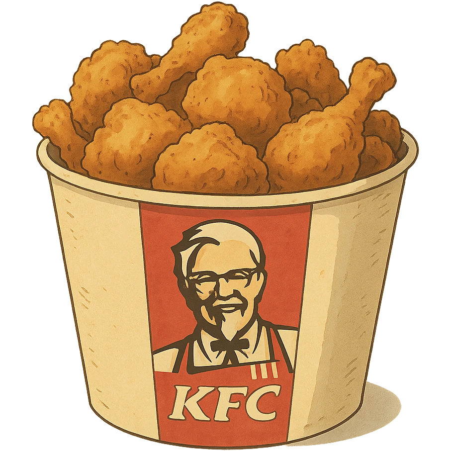 KFC bucket of fried chicken in ghibli style emoji