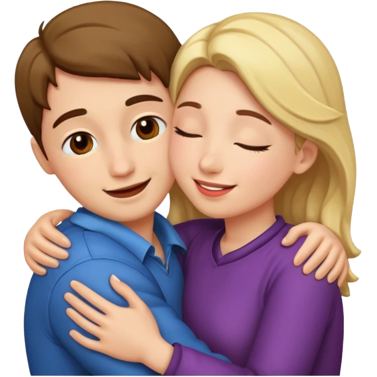 Thank You with a hug and a kiss emoji