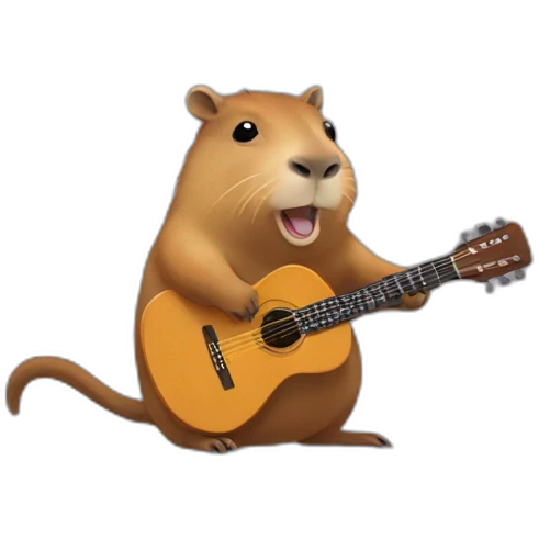 capybara plays the guitar emoji