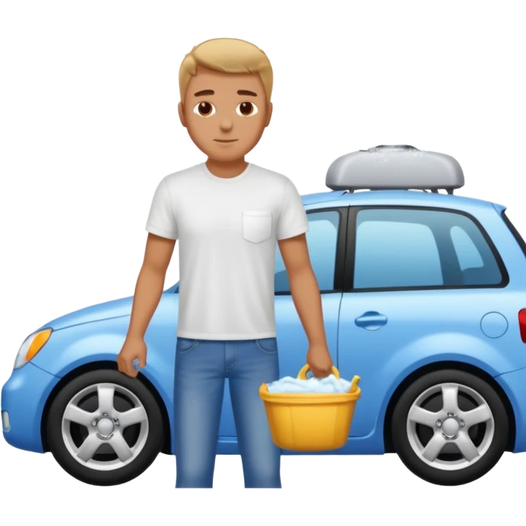 man washing a car emoji