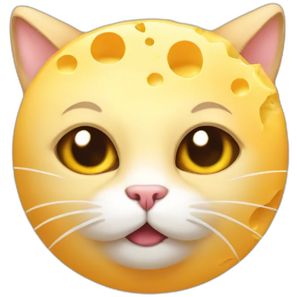 Cat with cheese in head emoji