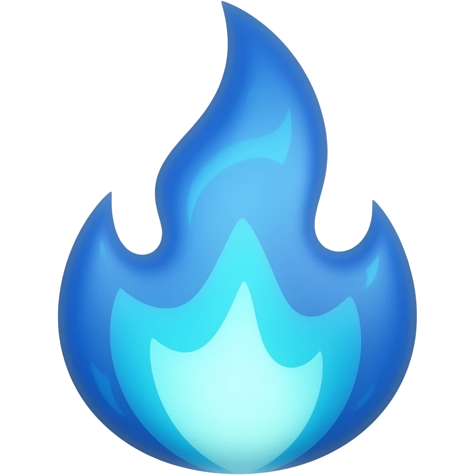 Blue fire emoji