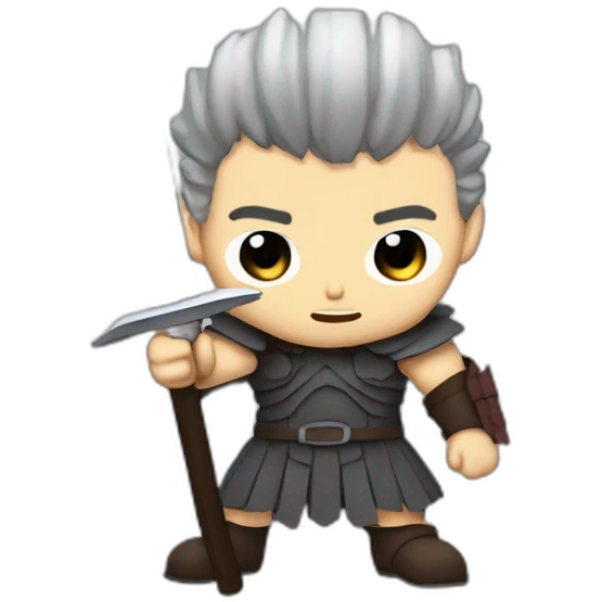 angry berserk guts with large claymore without guard emoji