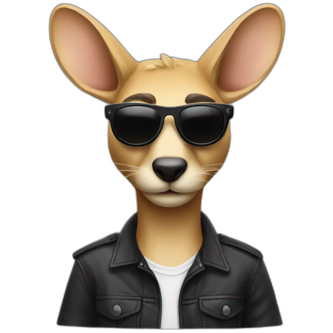 bad kangourou black sunglasses emoji