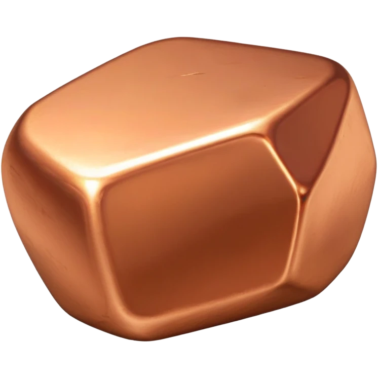 shiny copper metal nugget emoji