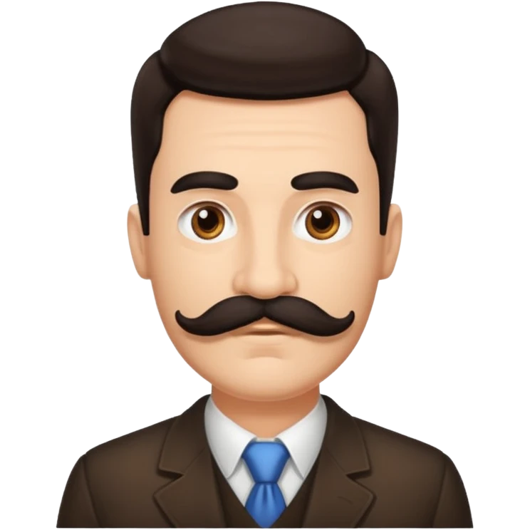 Man with a really big mustache emoji